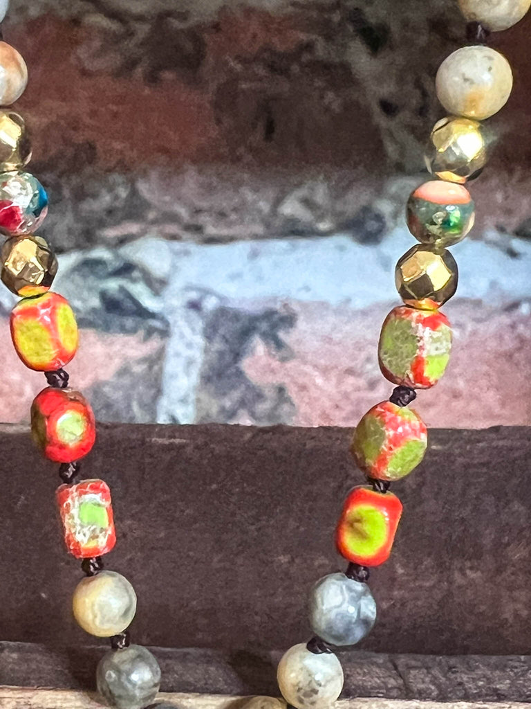 Bali Dream Sea Multi-Color Natural Stone Necklace