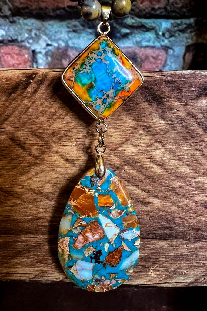 Bali Dream Sea Multi-Color Natural Stone Necklace