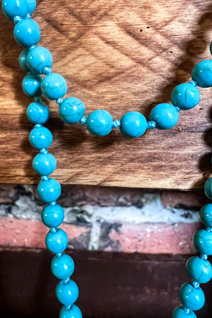 BLUE MOON TURQUOISE LONG LAYERED NATURAL STONE SET