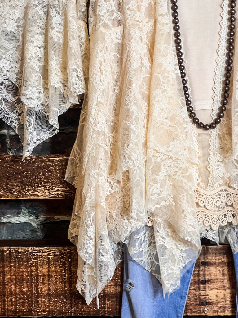 Something Magical Beige Natural Beige Lace jacket Cardigan