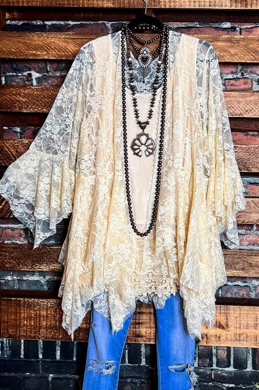 Something Magical Beige Natural Beige Lace jacket Cardigan