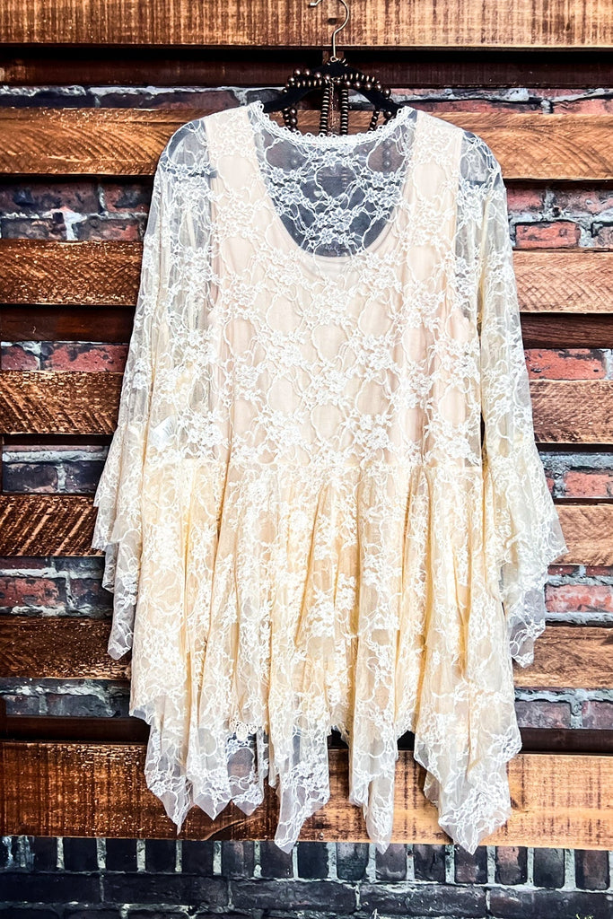 Something Magical Beige Natural Beige Lace jacket Cardigan