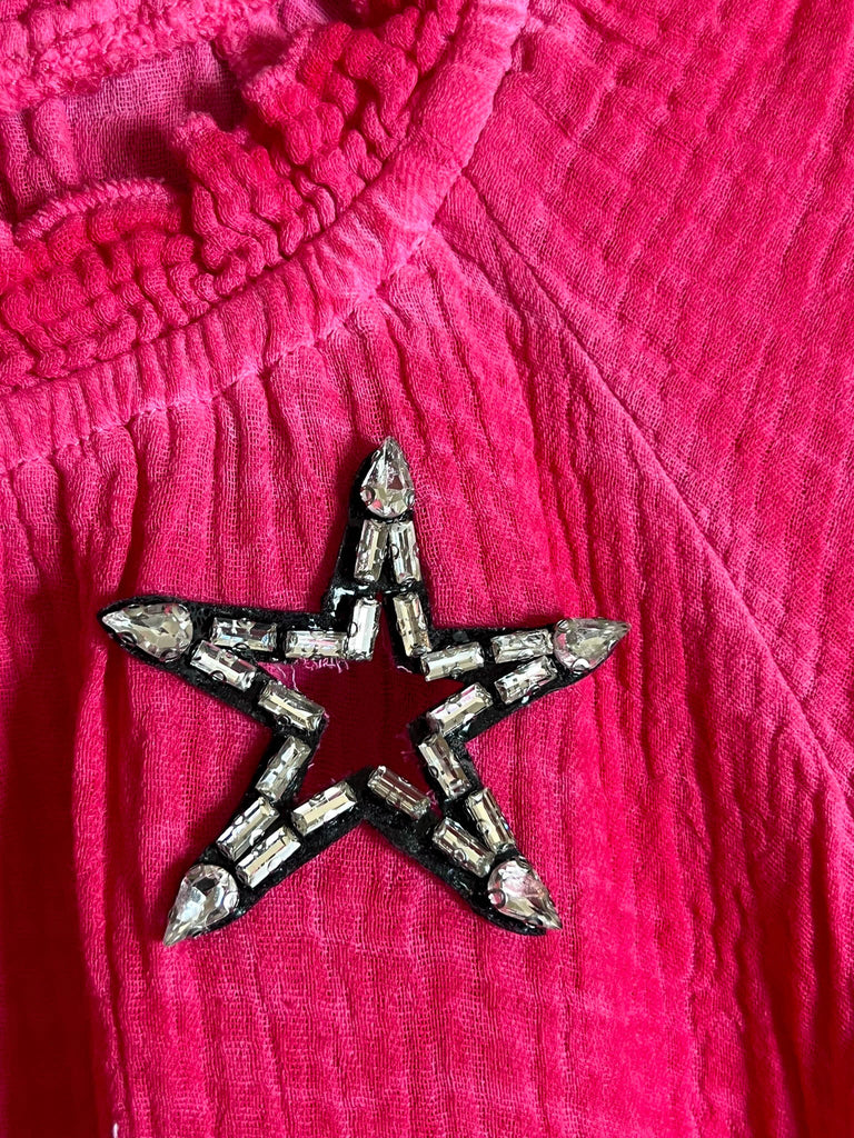 ALL THE PRETTY THINGS 100% COTTON DRESS IN STRAWBERRY PINK