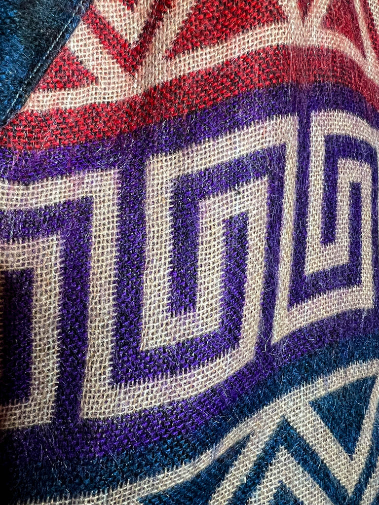 6-12 One Size - Hoodie Quilted Knit Jacket in Blue, Purple & Multi------Sale
