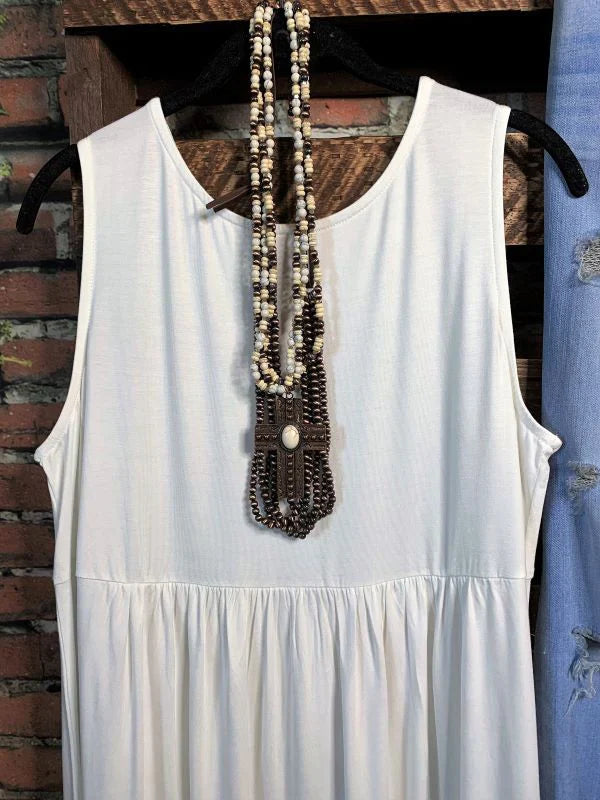 WEEKEND GETAWAY CASUAL DRESS IN IVORY