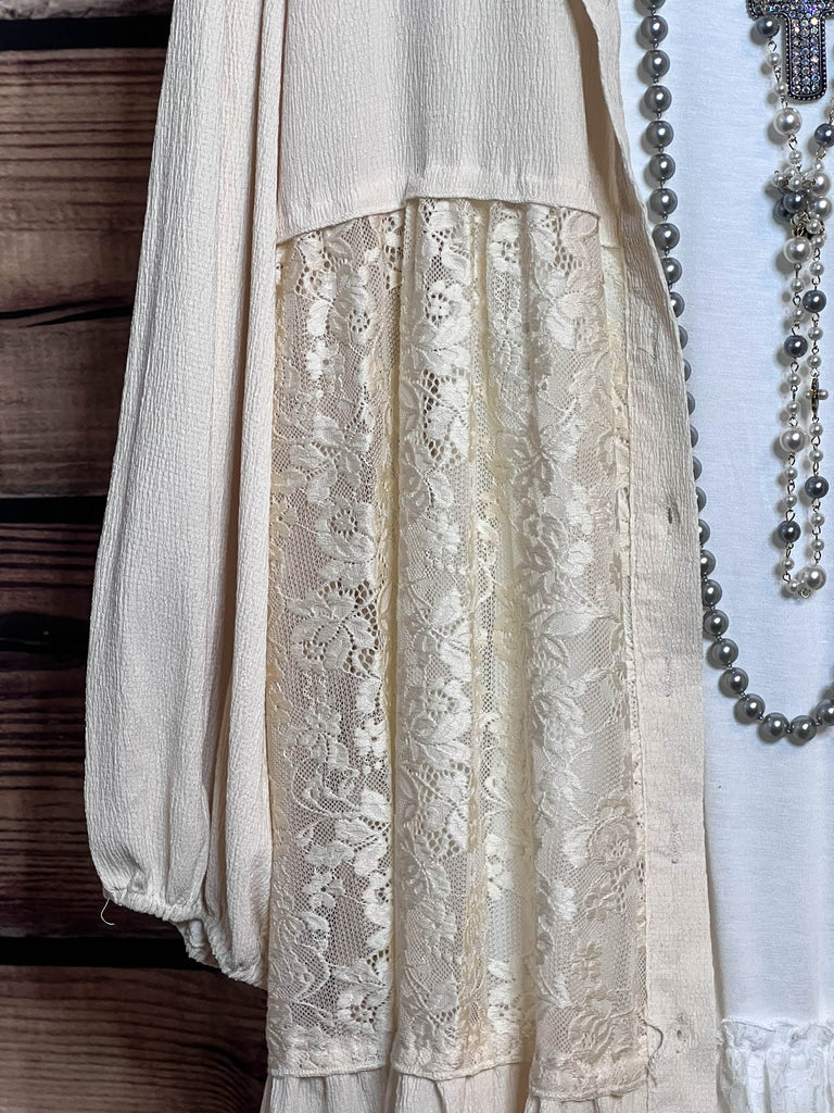 SECRETS OF MY HEARTS SHIRT DRESS JACKET IN BEIGE