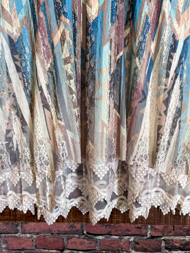 Nashville Diva Teal Turquoise Lace Layering Tunic