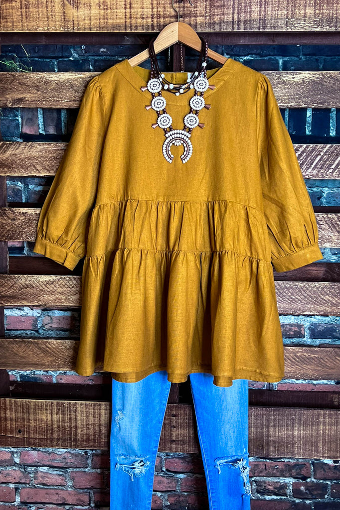 Looking Lovely Mustard Tunic Babydoll