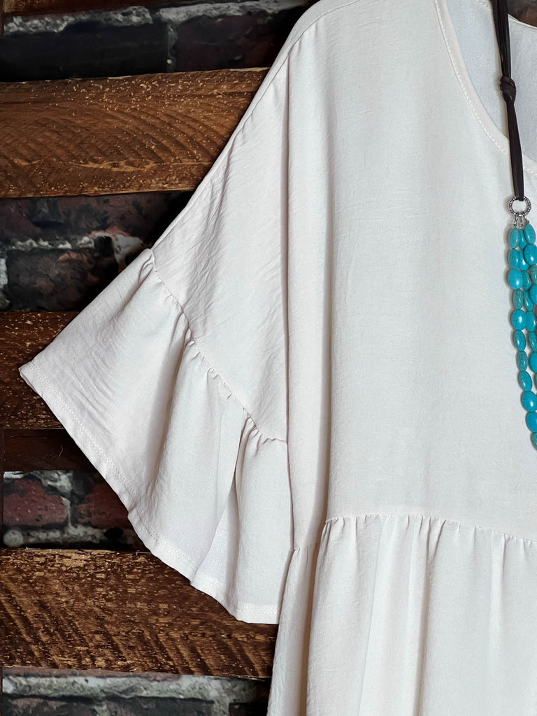 WEEKEND WONDER IVORY OVERSIZED BABYDOOL TUNIC