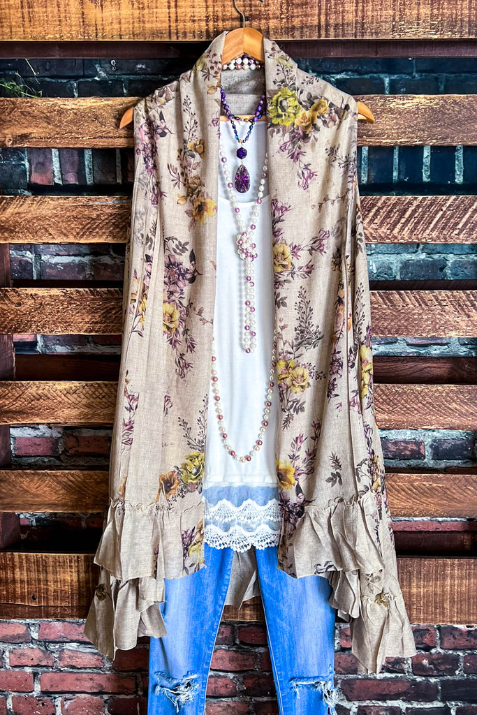 Gentle Spirit Floral Boho-Shabby Vest