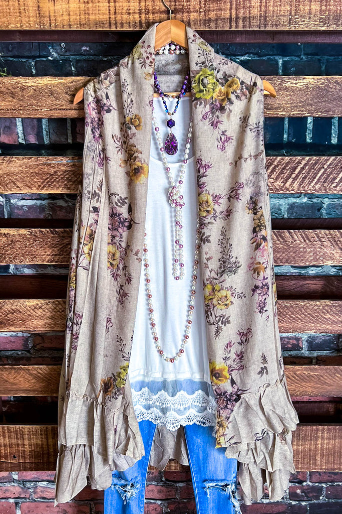 Gentle Spirit Floral Boho-Shabby Vest