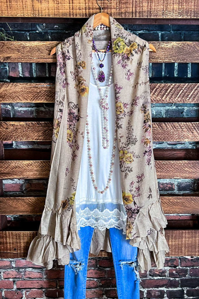 Gentle Spirit Floral Boho-Shabby Vest