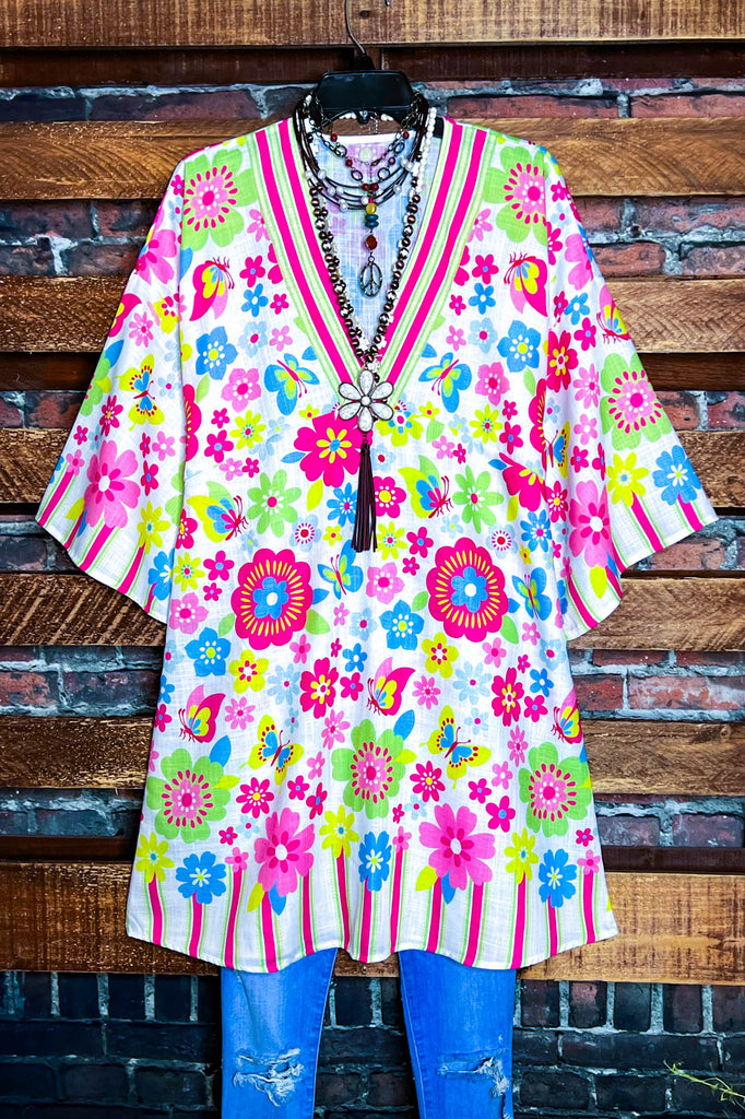 PARADISE BLOOM DRESS IN FLORAL MULTI- COLOR-------SALE