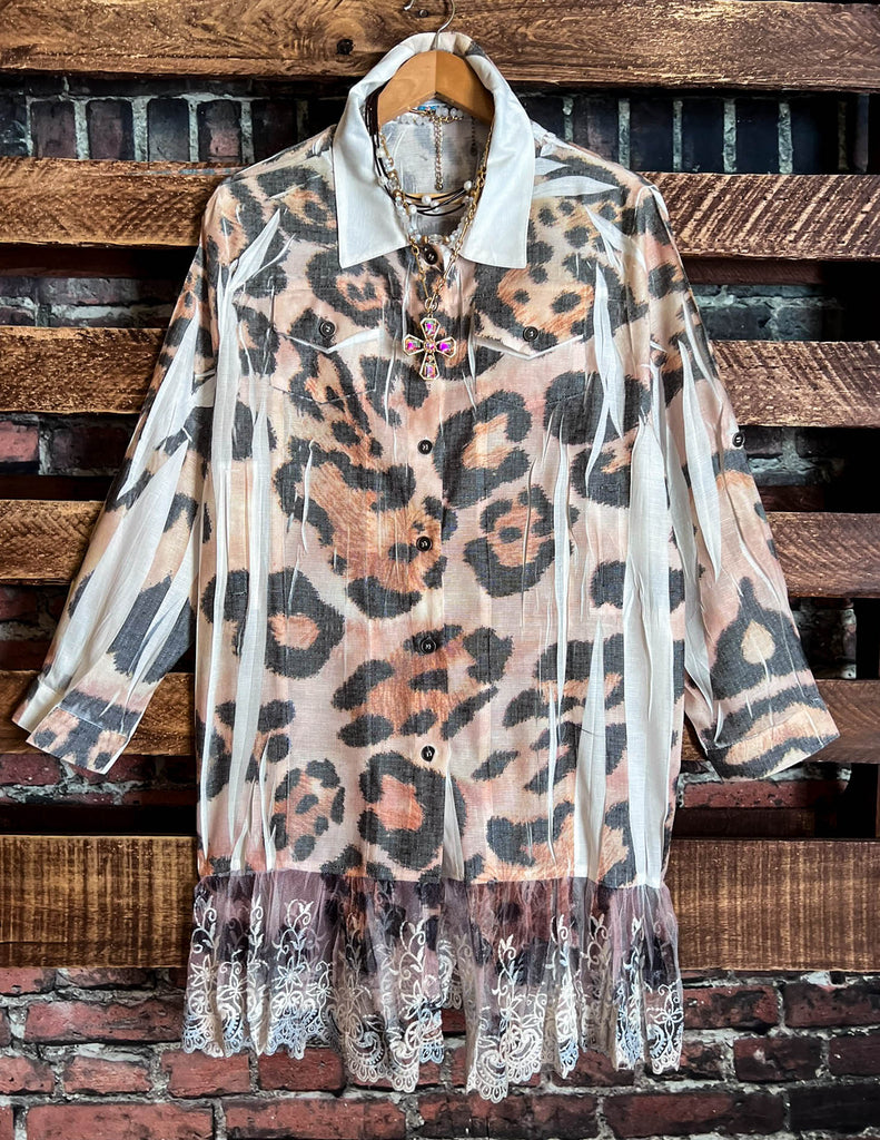 ETERNALLY PERFECT FAB SHIRT JACKET LEOPARD