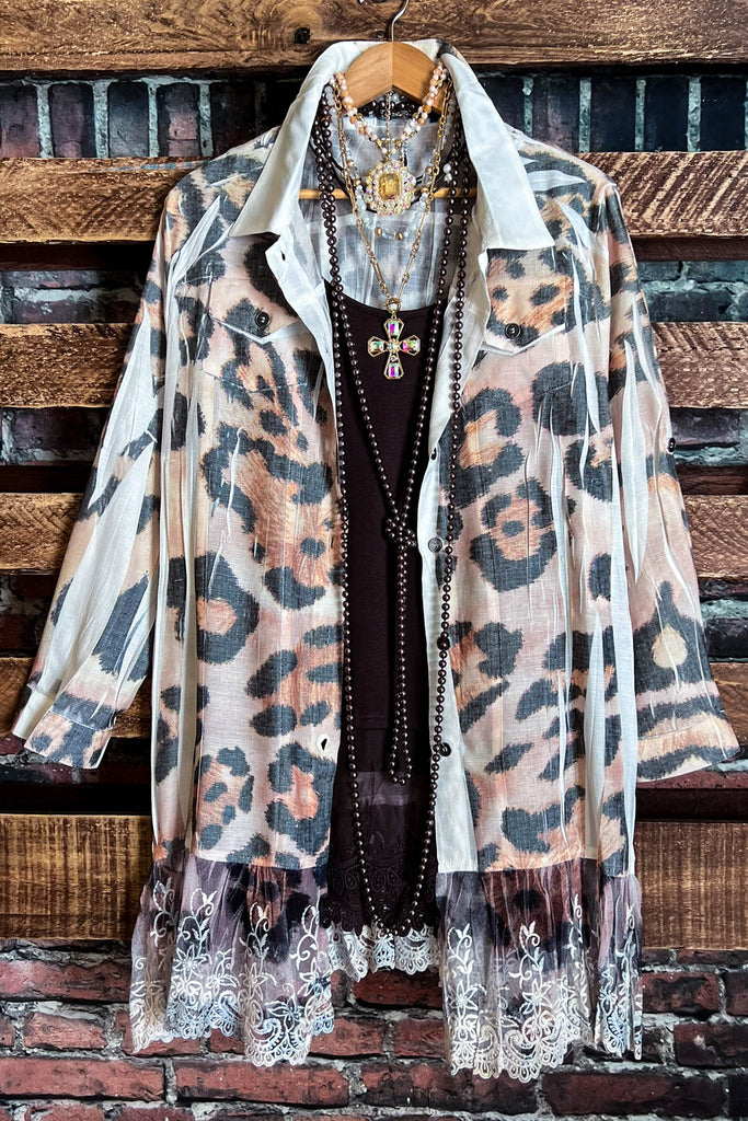 ETERNALLY PERFECT FAB SHIRT JACKET LEOPARD