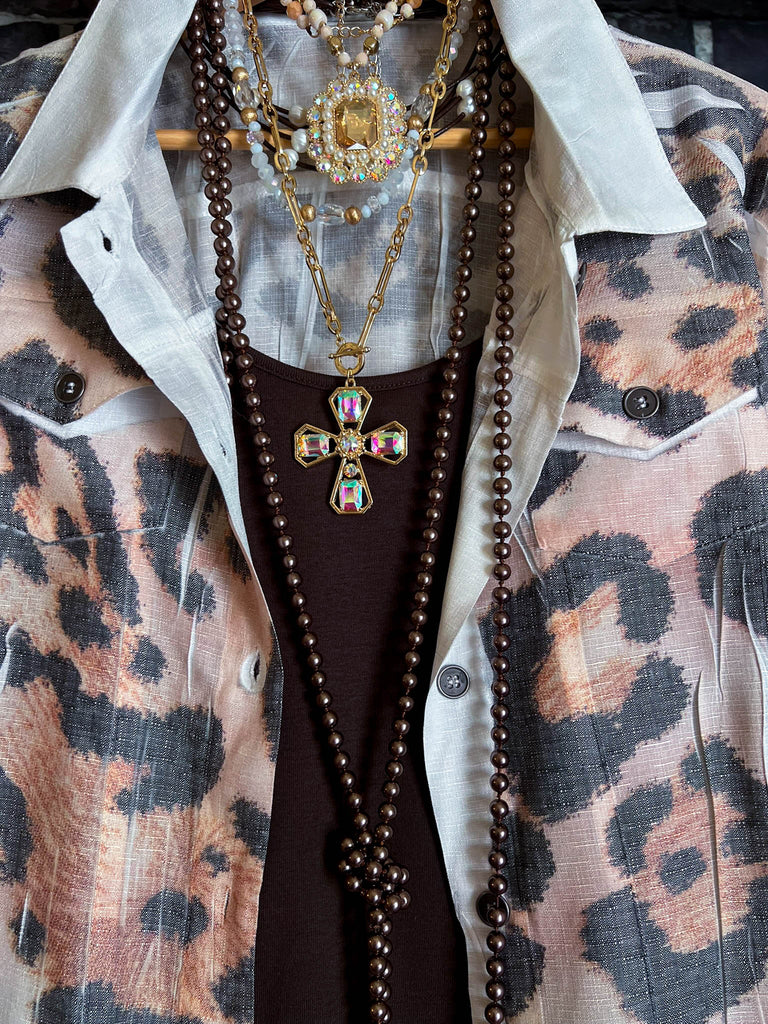 ETERNALLY PERFECT FAB SHIRT JACKET LEOPARD
