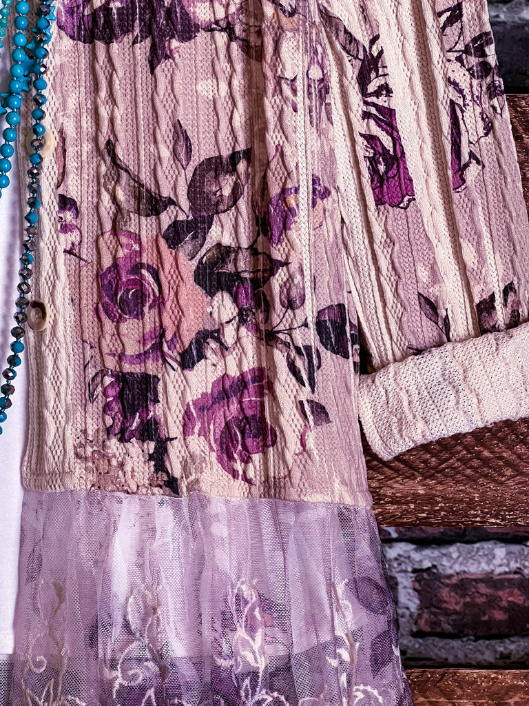 ENCHANTING GARDEN OF LOVE FLORAL LACE JACKET IN MULTI-COLOR