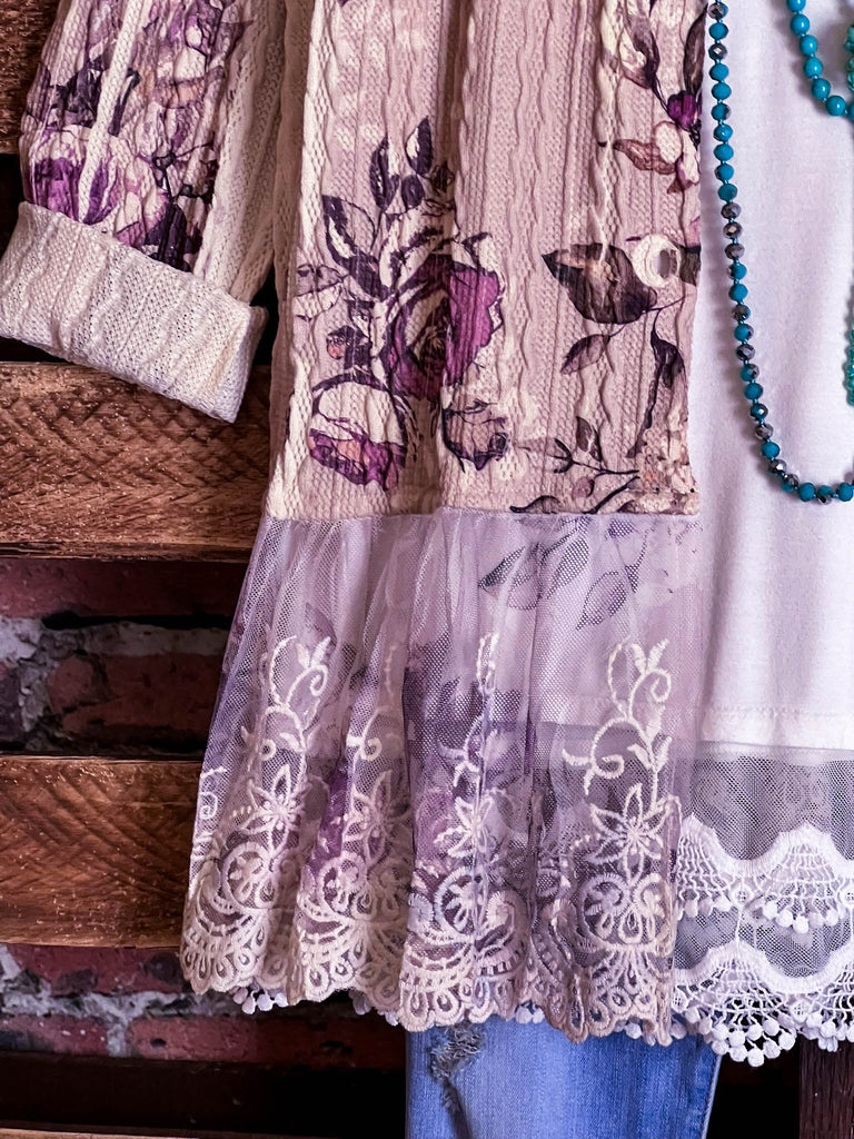 ENCHANTING GARDEN OF LOVE FLORAL LACE JACKET IN MULTI-COLOR