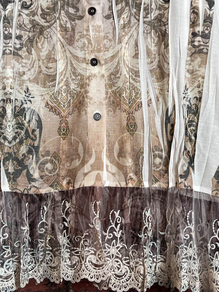 Easy to Admire Charm Fab Jacket in Ivory & Taupe