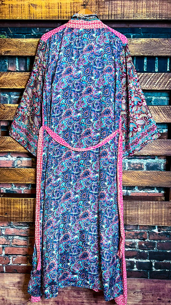 BON VOYAGE LIGHTWEIGHT KIMONO DUSTER MULTI-COLOR