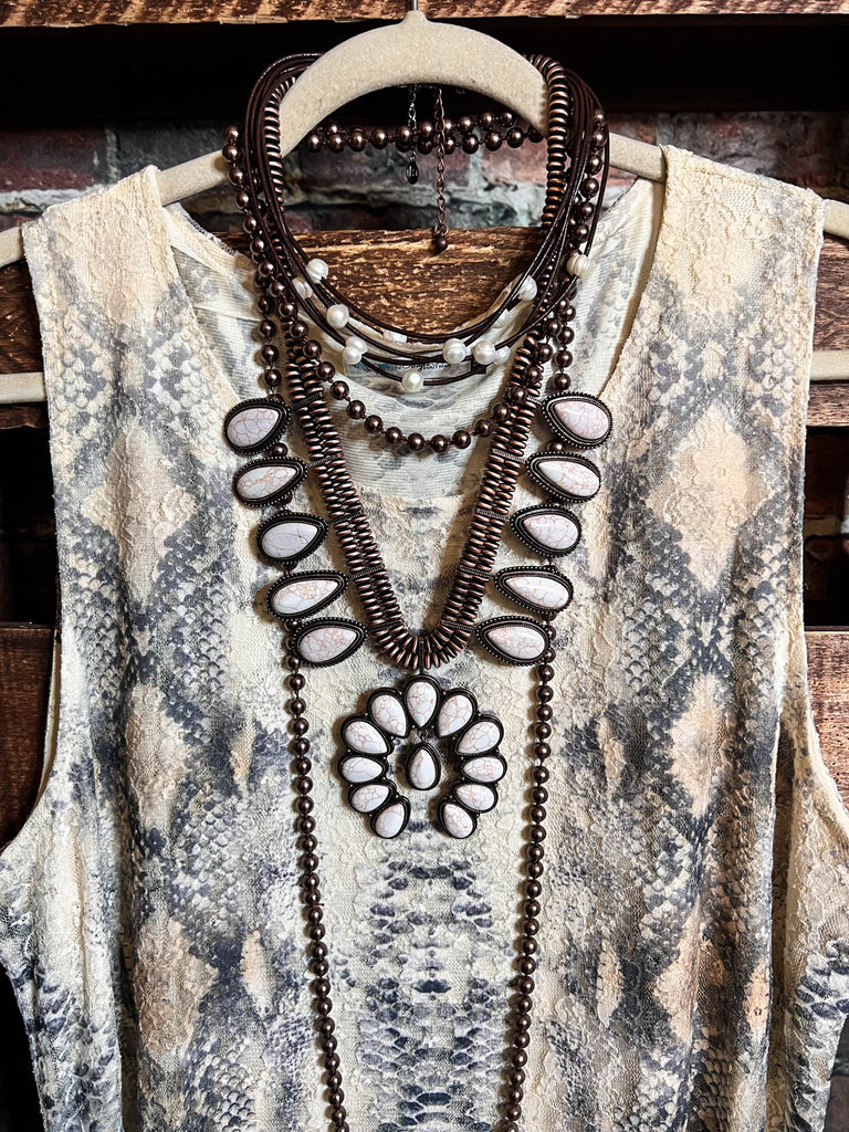 FAB CHARM STYLISH DRESS TUNIC LACE ANIMAL PRINT