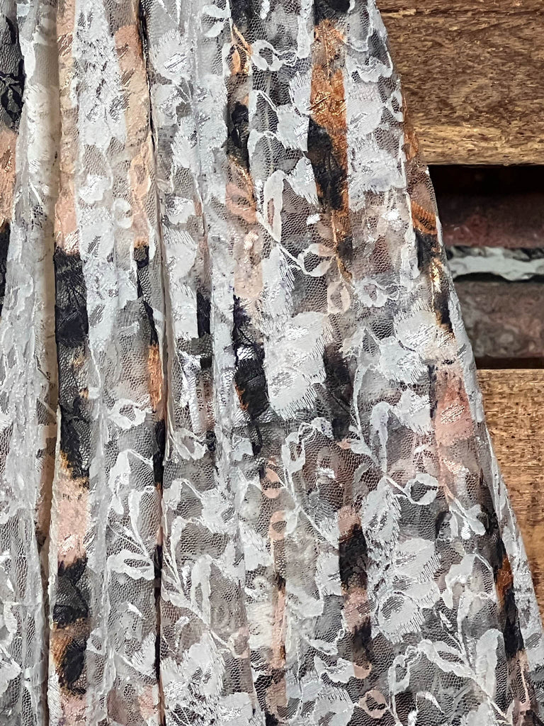 NEVER OUT OF STYLE LEOPARD LACE & SHABBY DENIM VEST