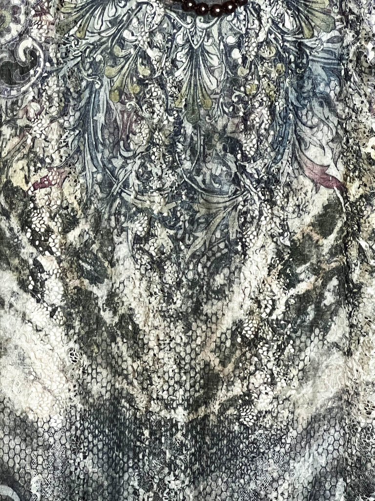 SANDALWOOD STUNNING LACE DRESS TUNIC MOCHA & TAUPE OLIVE