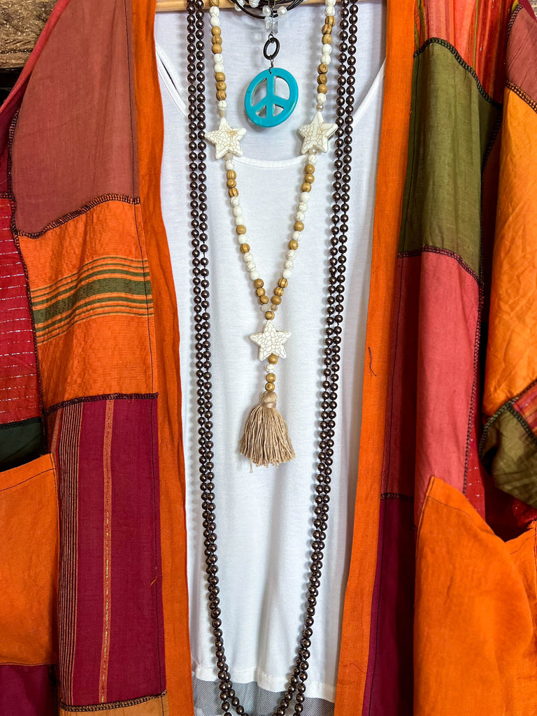 The Power of Joy Boho Patchwork Kimono Multi-Color