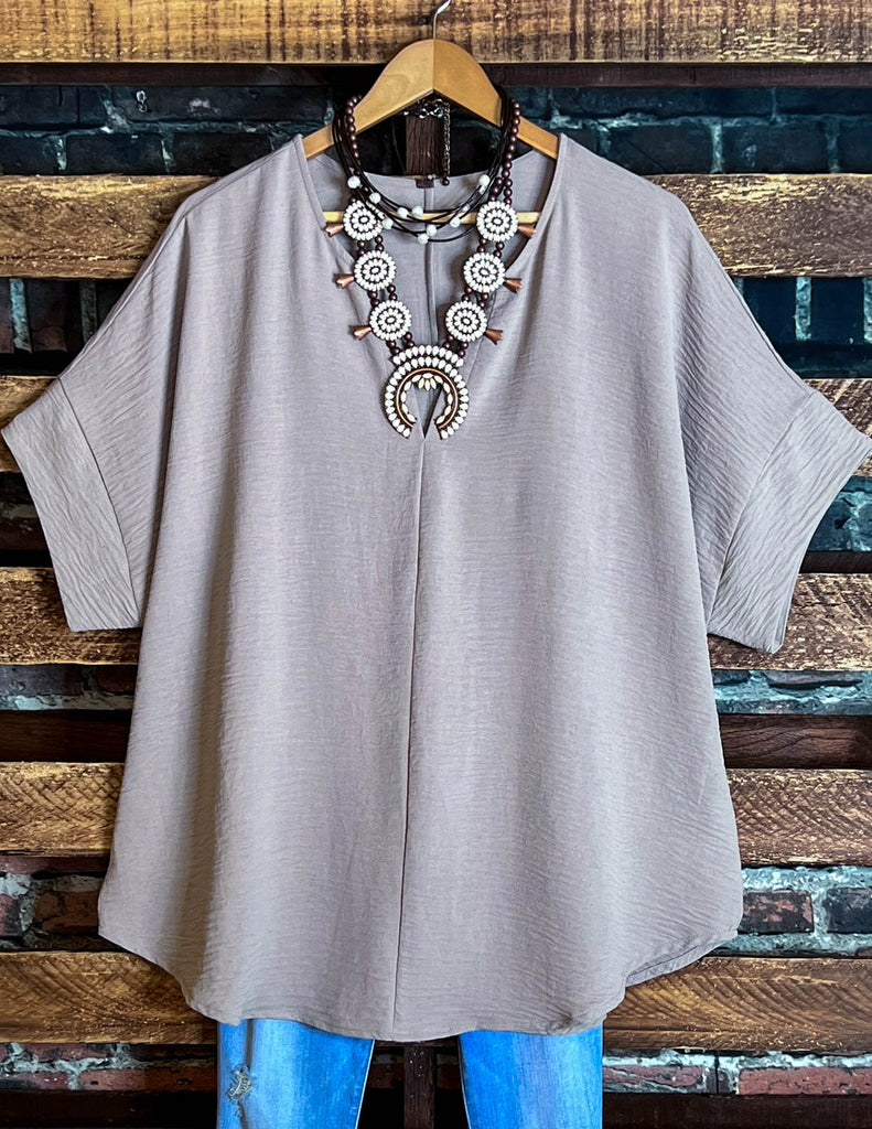 CITY CLASSIC PERFECT OVERSIZED TUNIC LIGHT MOCHA