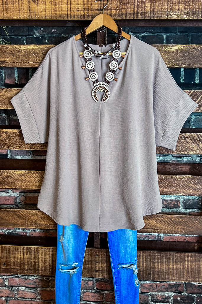 CITY CLASSIC PERFECT OVERSIZED TUNIC LIGHT MOCHA