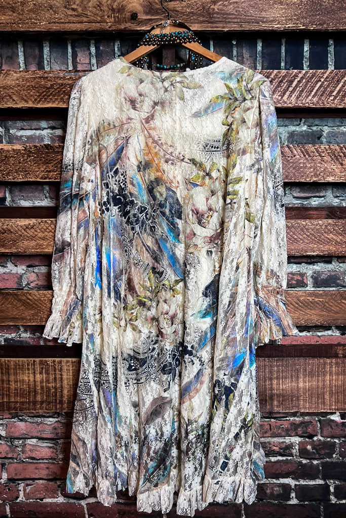 A World Full Of Wonder Lace Dress Tunic Multi-Color