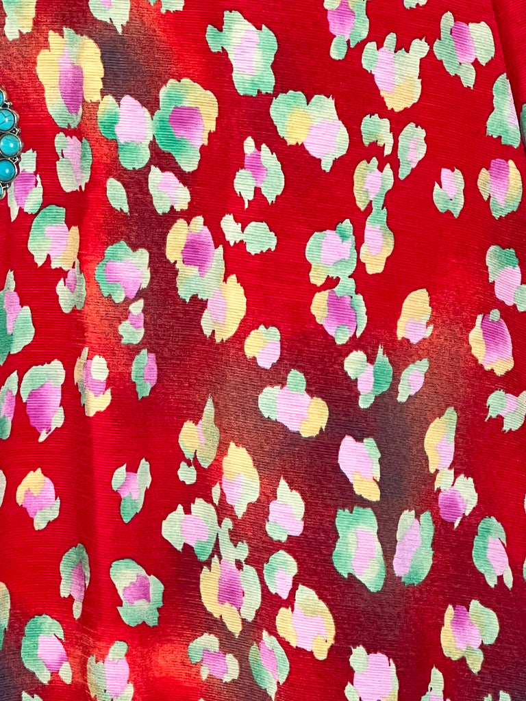 20-24 SALE - RED & MULTI-COLOR BLOUSE-------SALE