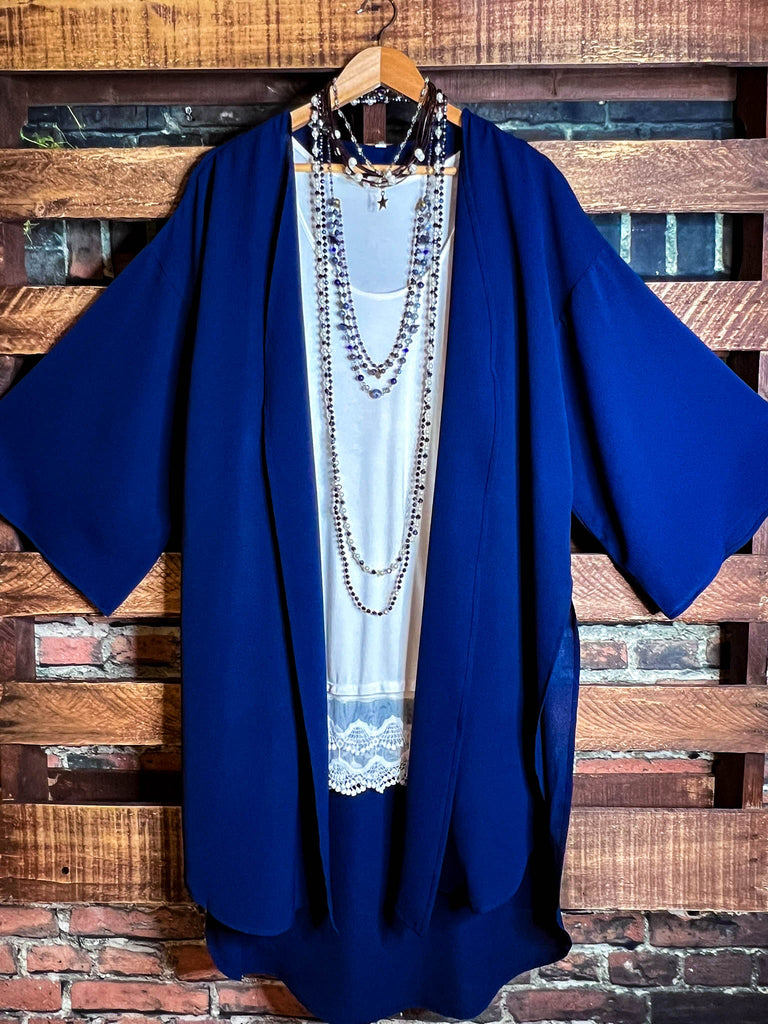 Go Your Own Way Navy Blue Kimono