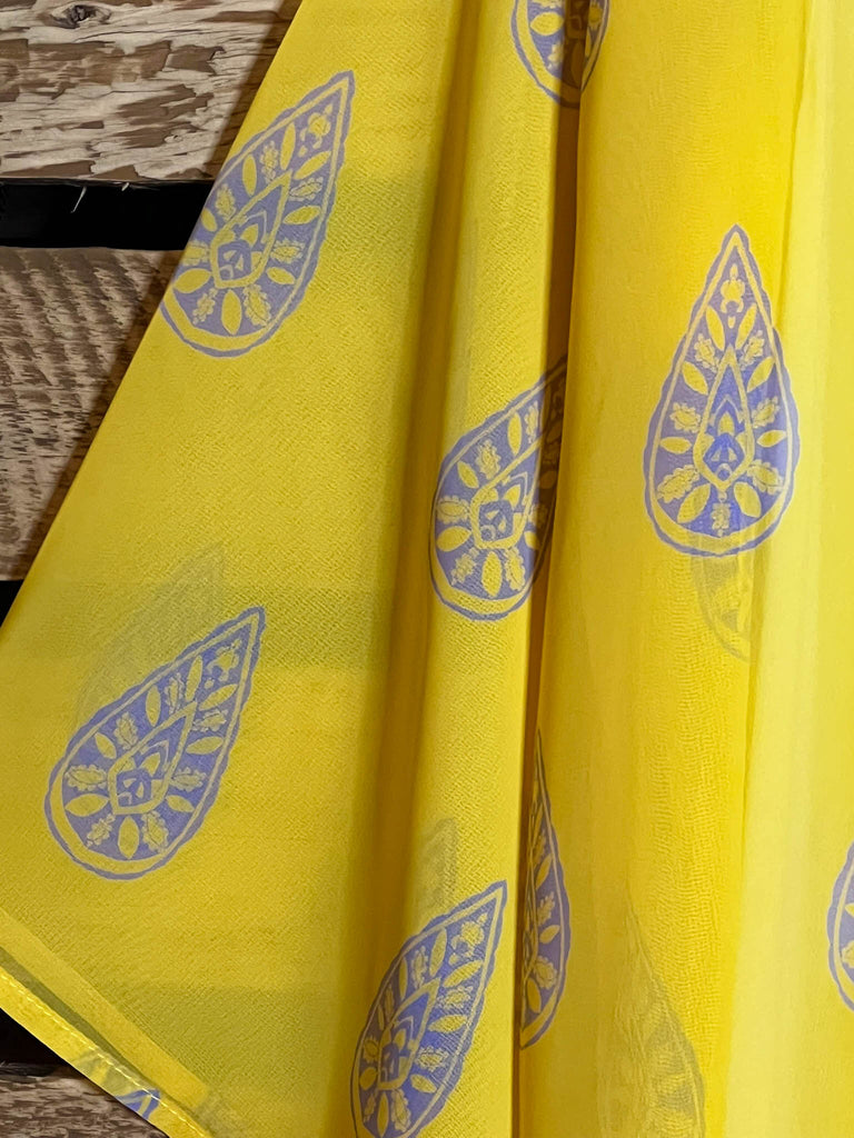 Dreaming Of Paradise Kimono in Radiant Yellow