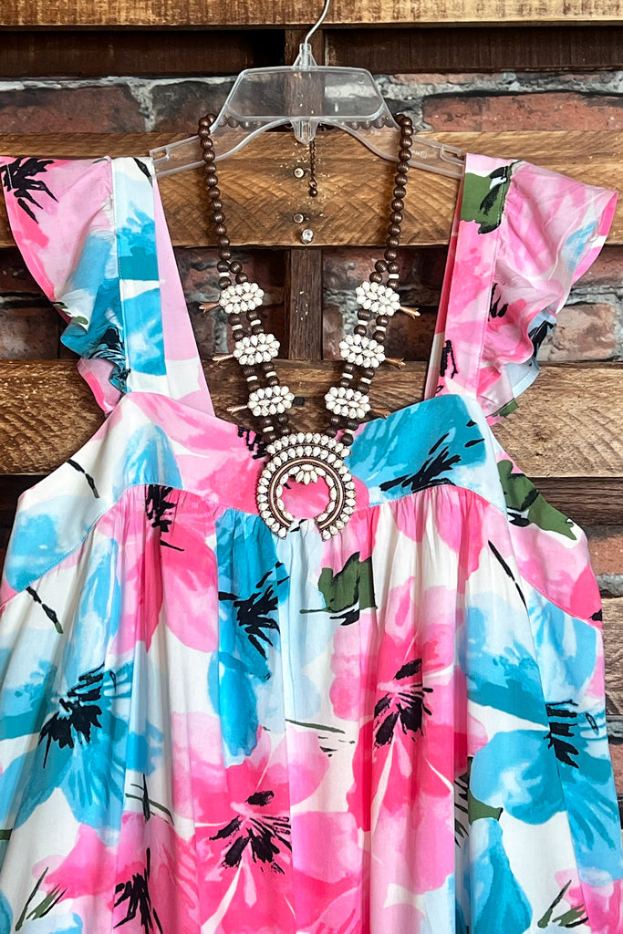 Summer Of Love Floral Dress in Multi-Color -------Sale