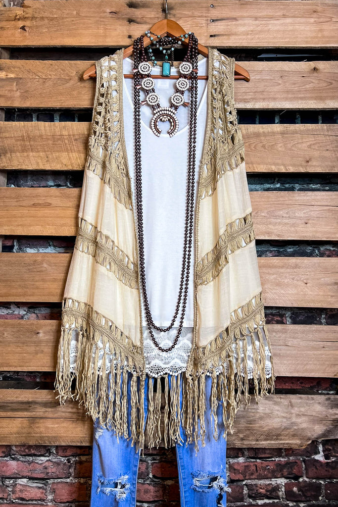 BOHO CROCHET FAB VEST IN NATURAL