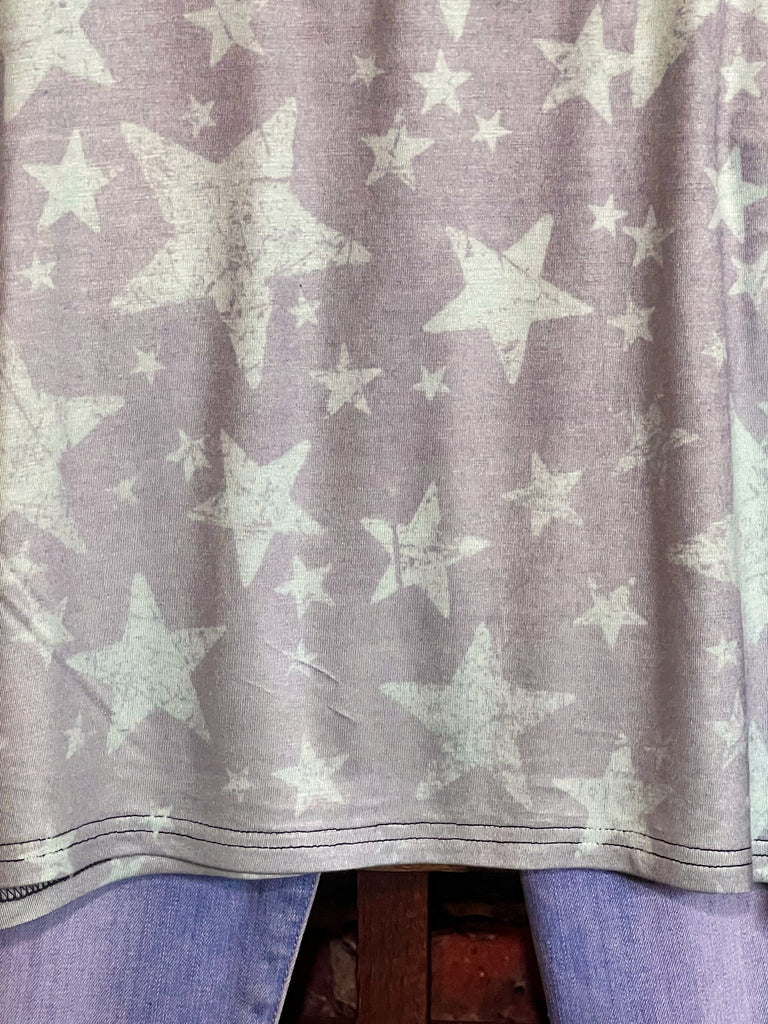 A SKY FULL OF STARS LACE SLEEVE TUNIC IN MINT