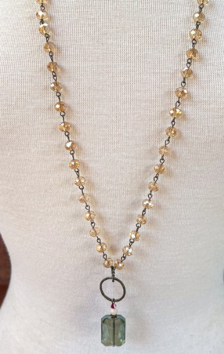 MoonLight Crystal Long Necklace