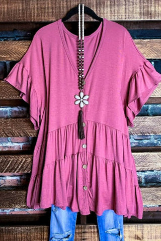 My Inner Peace Taupe Tunic Babydoll