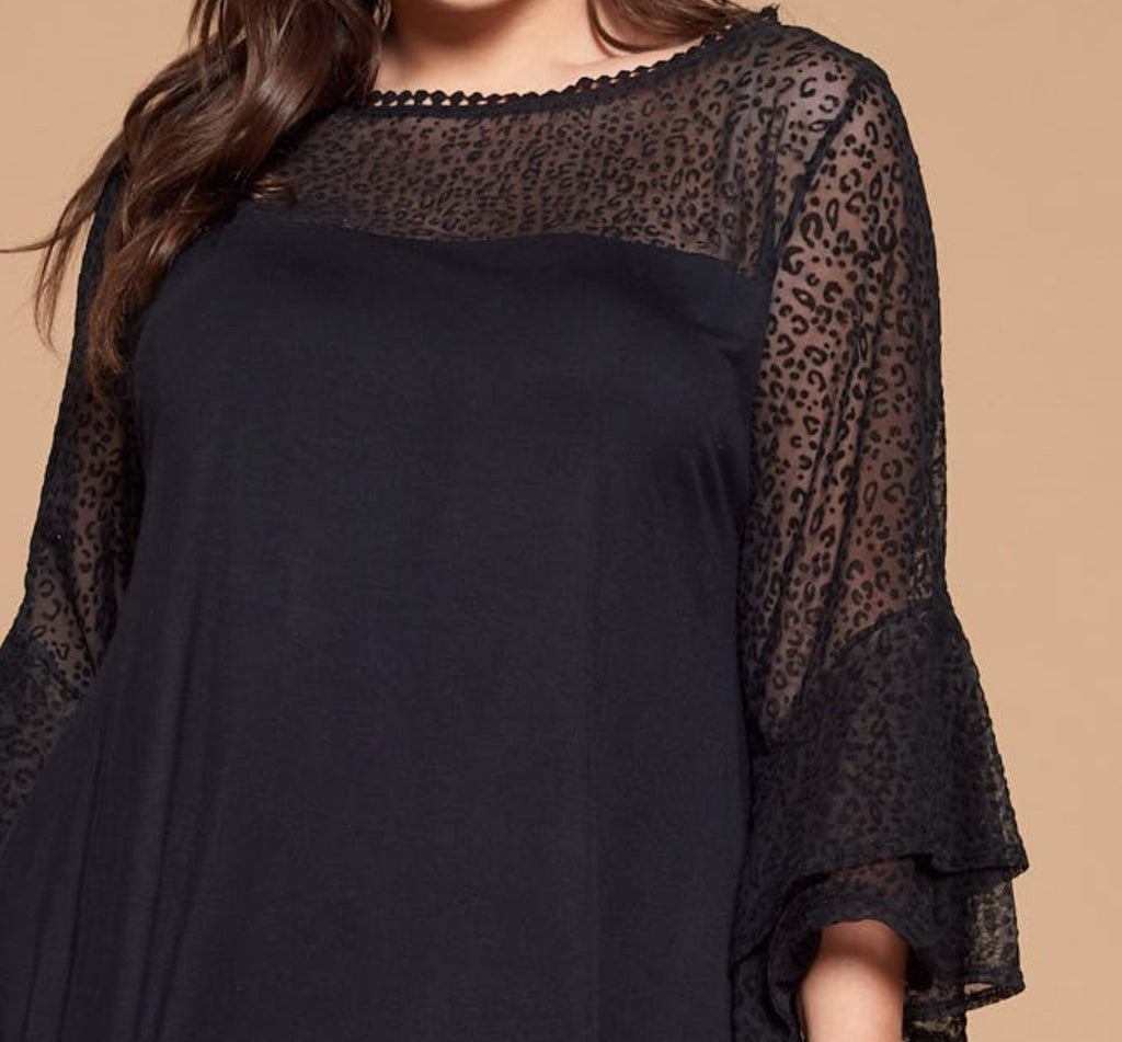 An Absolute Treasure Black Leopard Print Tunic