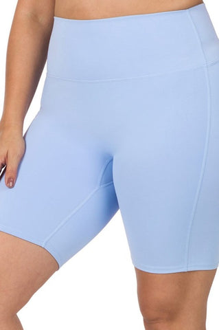 Pretty Comfy Lilac Gray Plus Size Women's Shorts