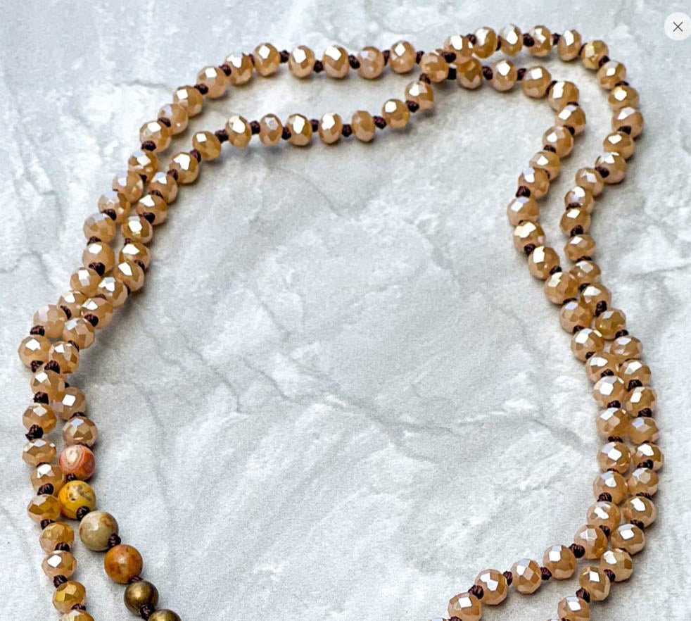 AGATA POLISHED & JASPER NATURAL STONE NECKLACE