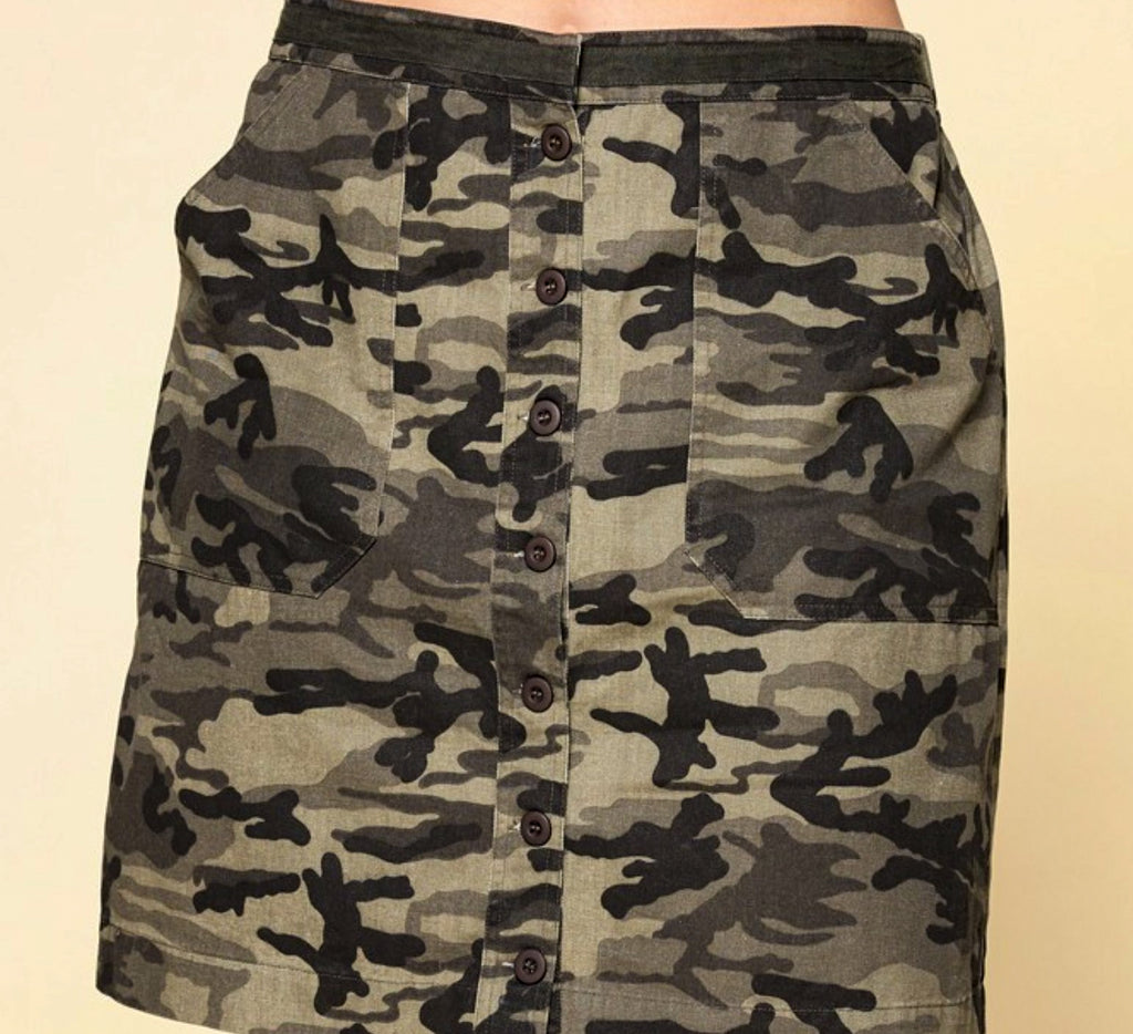 CAMO 100% COTTON SKIRT---------SALE