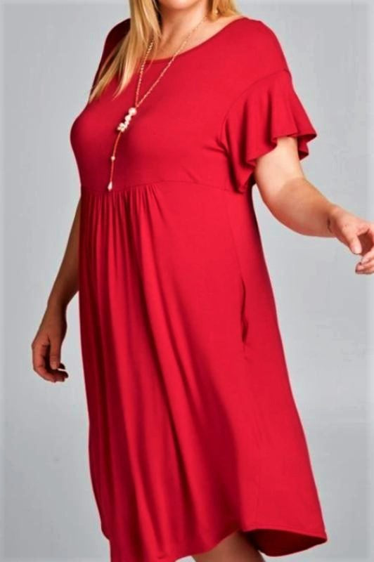 XL SIZE RUBY RED DRESS-------SALE