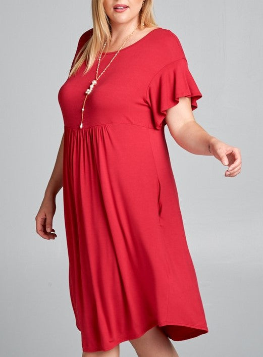 XL SIZE RUBY RED DRESS-------SALE