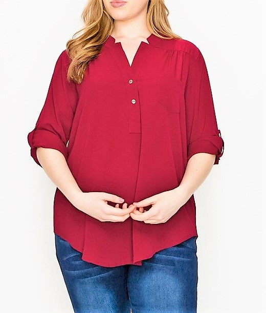 2X CALL THIS CLASSIC TOP IN BURGUNDY ---------SALE