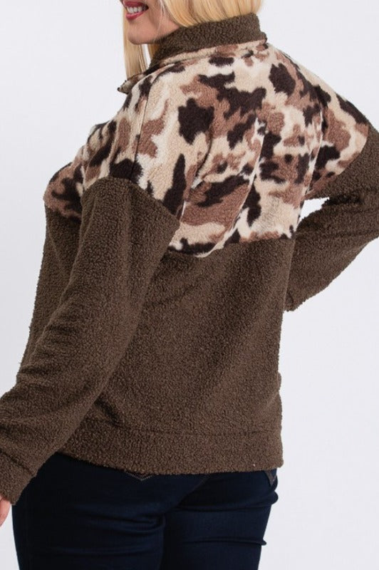 CAMO SWEATER IN BROWN------------sale