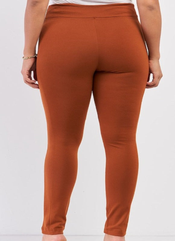PLUS SIZE SKINNY PANTS IN RUST --------SALE