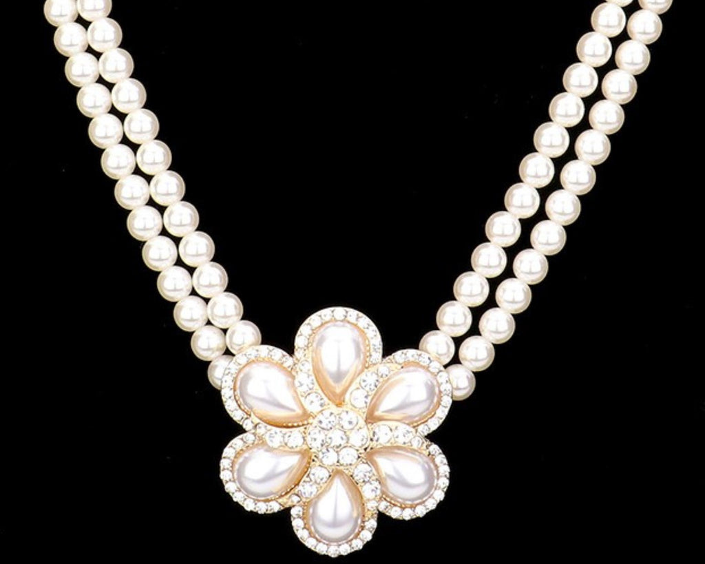Classic Pearl Fleur Set Necklace