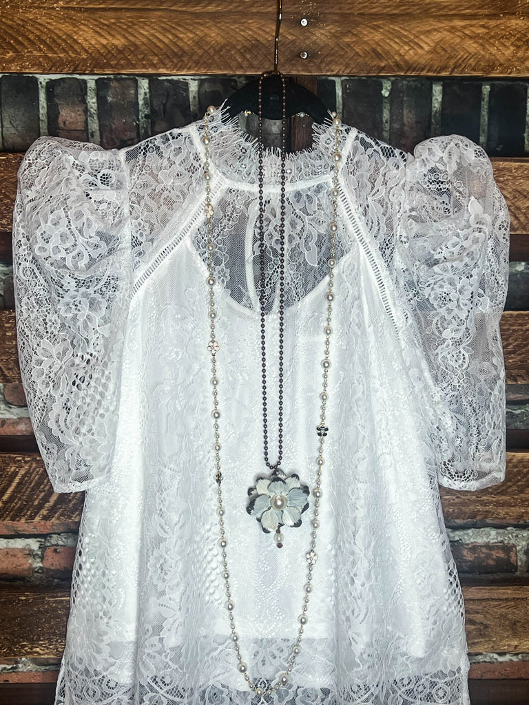 LACE BLOUSE IN IVORY --------- SALE